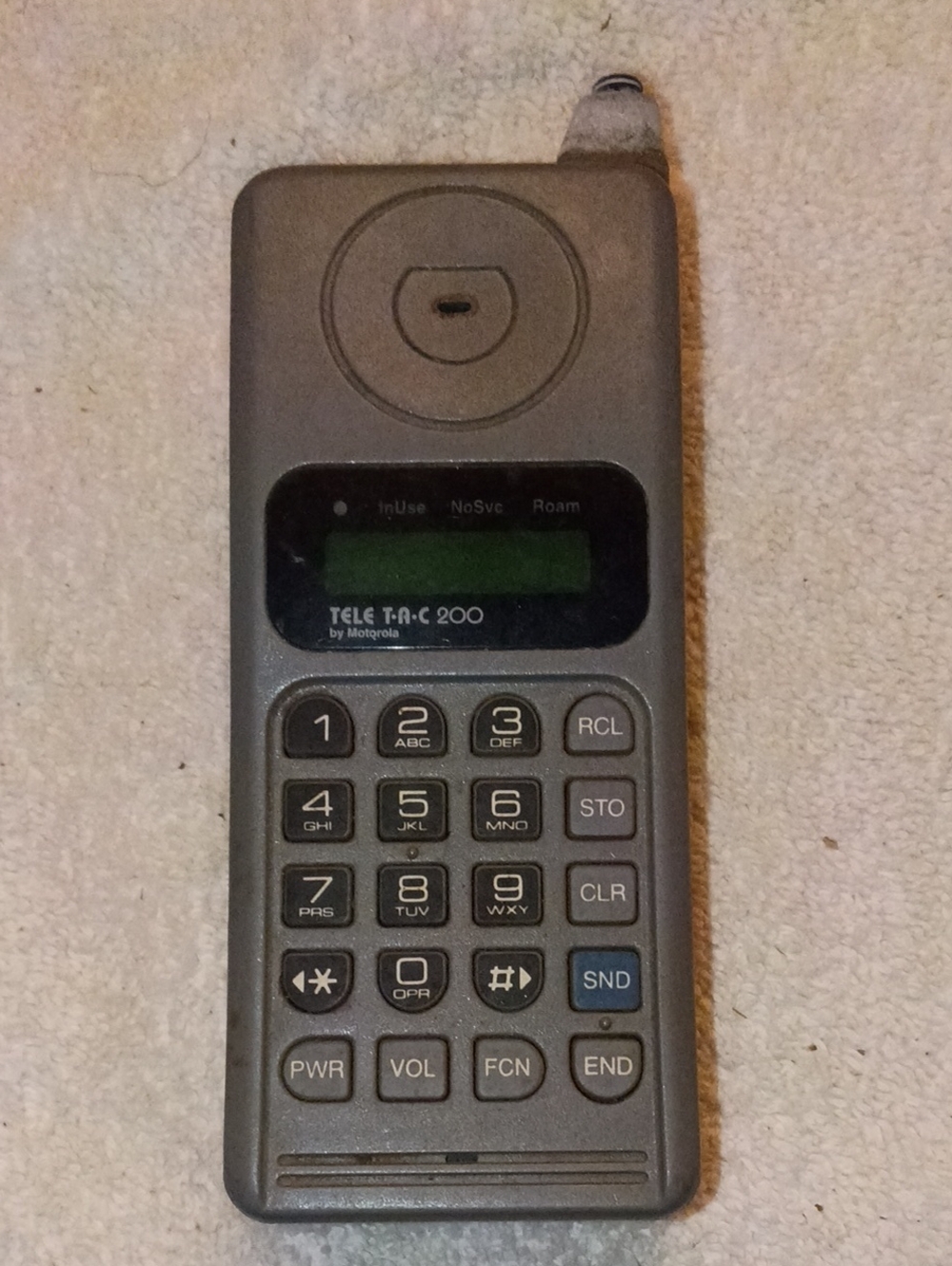 Vintage Motorola gray Tele T-A-C 200 handset